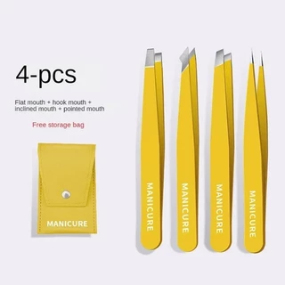 คิ้วปากคีบผมที่มีสีสันความงามผมปรับดึงสแตนเลสเอียงตาคิ้วคลิปกําจัดเครื่องมือแต่งหน้า