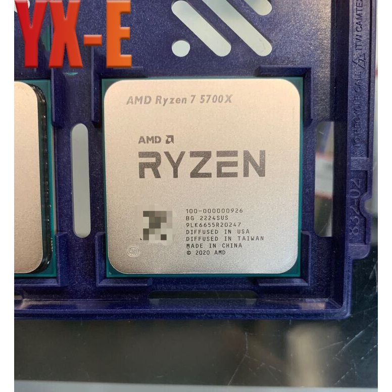 YX-E Ryzen 7 5700X AM4 โปรเซสเซอร์ CPU 65W 3.4 GHz สูงสุด 4.6GHz 8-Cores R7 5700X