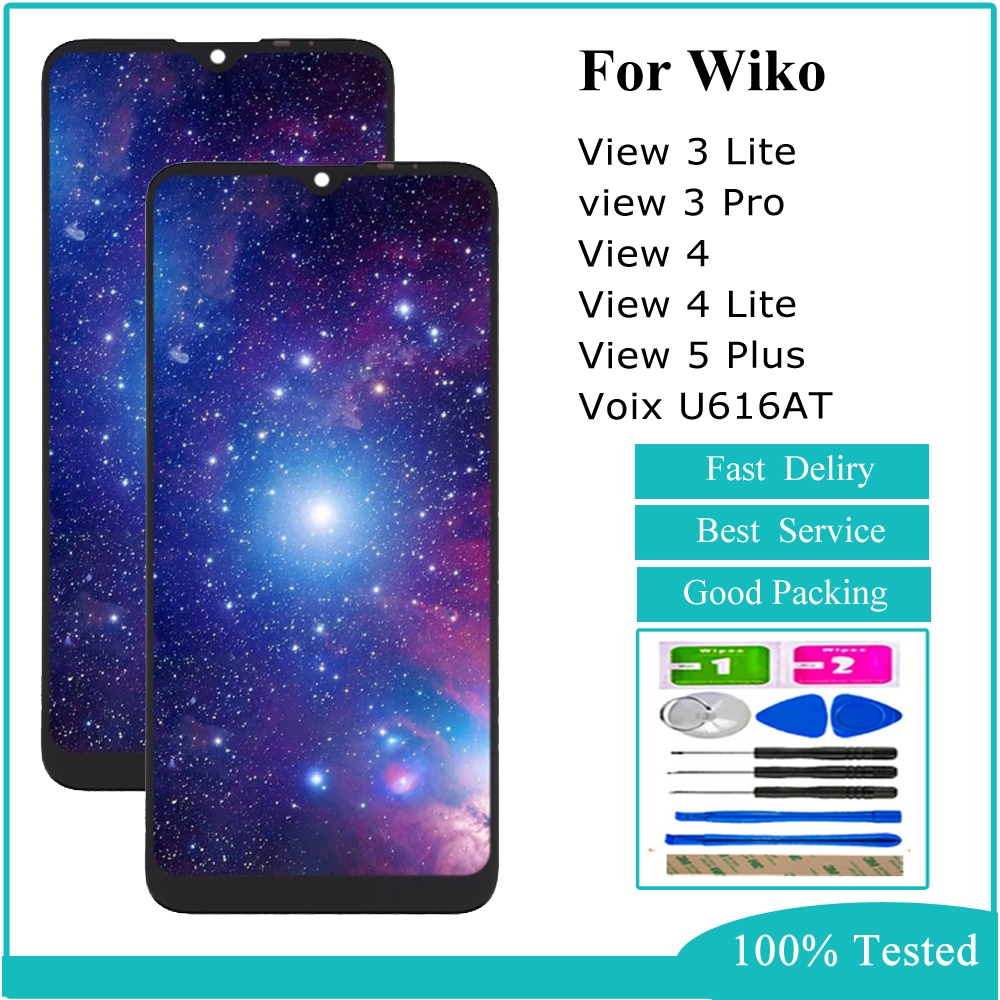 LCD สําหรับ Wiko View 3 Lite ดู 3 Pro ดู 4 Lite ดู 5 Plus Voix U616AT จอแสดงผล LCD Touch Screen Digi