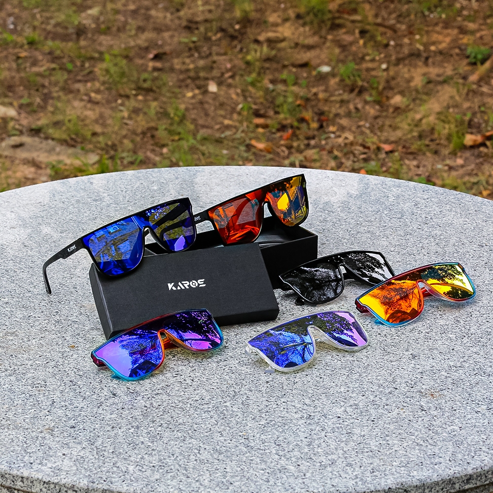 KAROS แว่นกันแดดแฟชั่น แว่นตาไดรเวอร์รถยนต์สําหรับผู้ชายและผู้หญิง UV400 แว่นตาตกปลาเดินทางกลางแจ้ง - รูปที่ 3