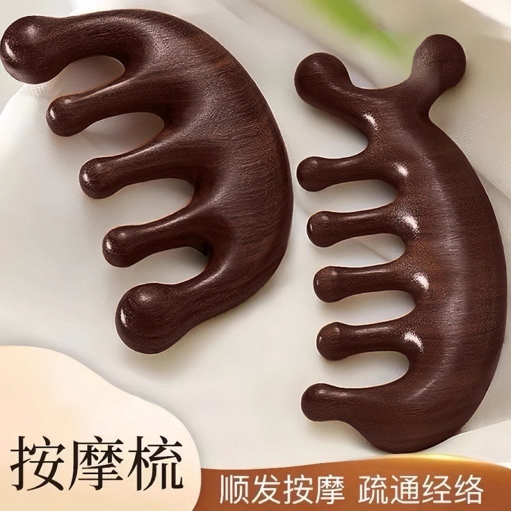 ใหม่หวีนวดเส้นเมอริเดียนนิ้วนวดมีดโกนหวีรักษาผมเพื่อสุขภาพ