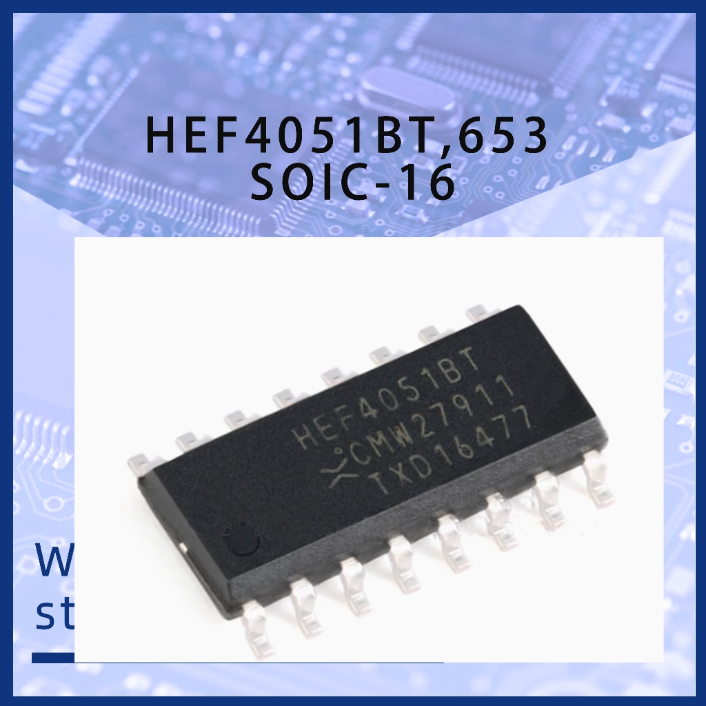 HEF4051BT,653 SOIC-16 ชิปแยก Multixer แบบอะนาล็อก 8 ช่อง