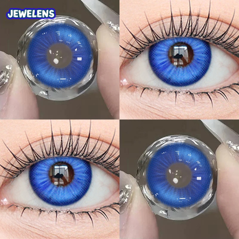 JeweLens 1 คู่คอสเพลย์สีฟ้าคอนแทคเลนส์สีม่วงเครื่องสําอาง Softlens 14.5 มม.