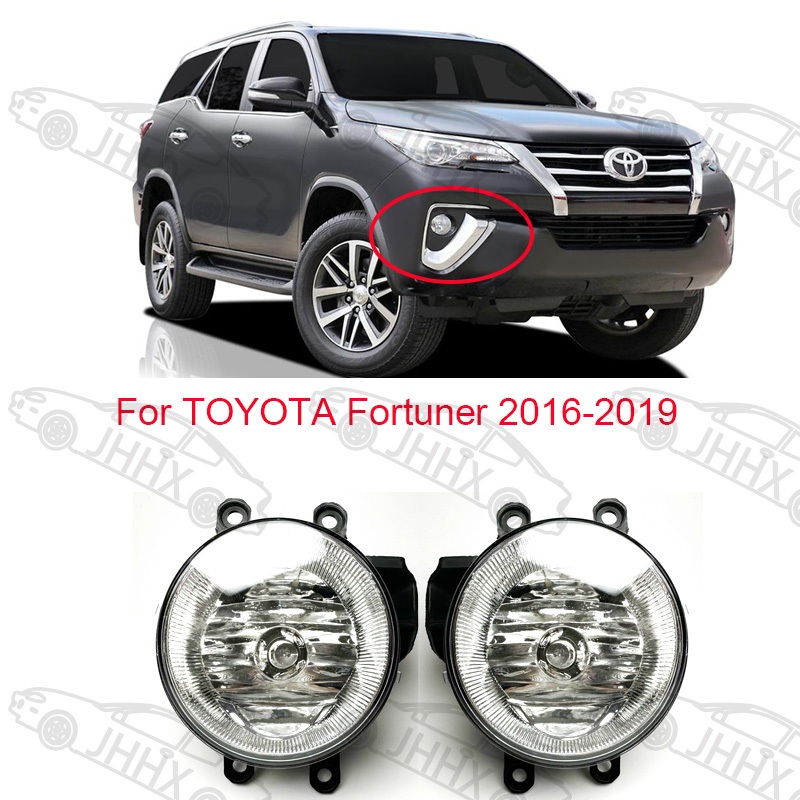 คุณภาพเดิม ไฟตัดหมอกไฟตัดหมอกสําหรับTOYOTA Fortuner 2016 2017 2018 2019 ด้านหน้าFogLampโคมไฟกีฬาแสงพร้อมBlub