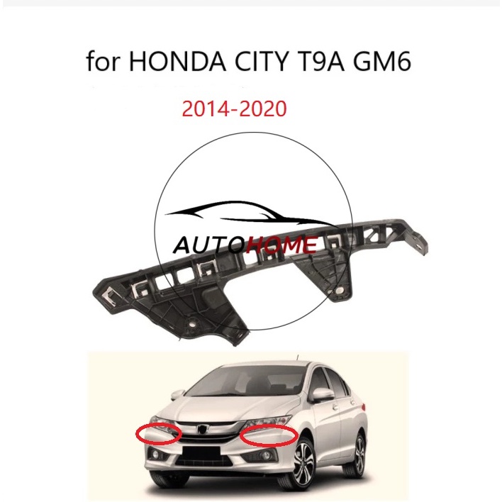 (พร้อมสต็อก) ขายึดไฟหน้ารองรับกันชนหน้า Upper Beam / ขายึดไฟหน้าสําหรับ HONDA CITY GM6 2014 2015 2016 2017 2018 2019 2020
