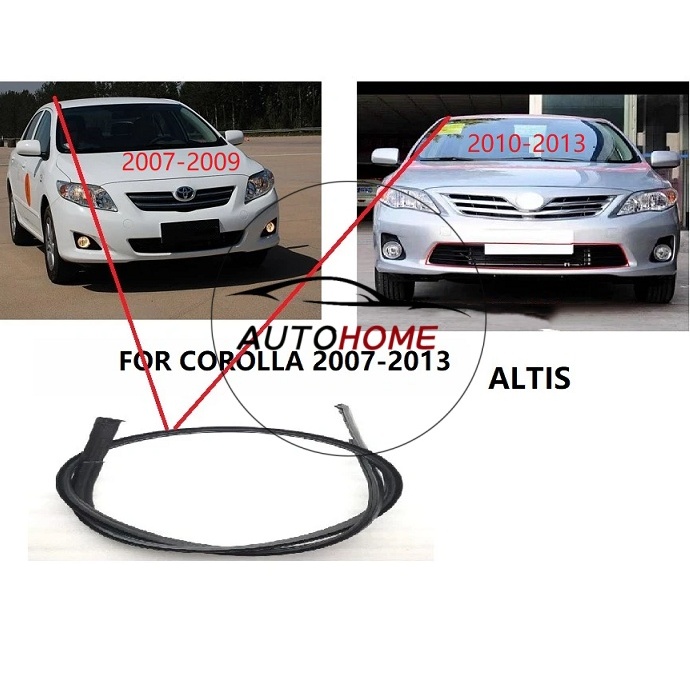 (คุณภาพดี)สําหรับ TOYOTA COROLLA altis 2008 2009 2010 2011 2012 2013 ยางหลังคา / แถบซีลหลังคารถ / แถบยางหลังคารถ / ยาง ROOF MOULDING