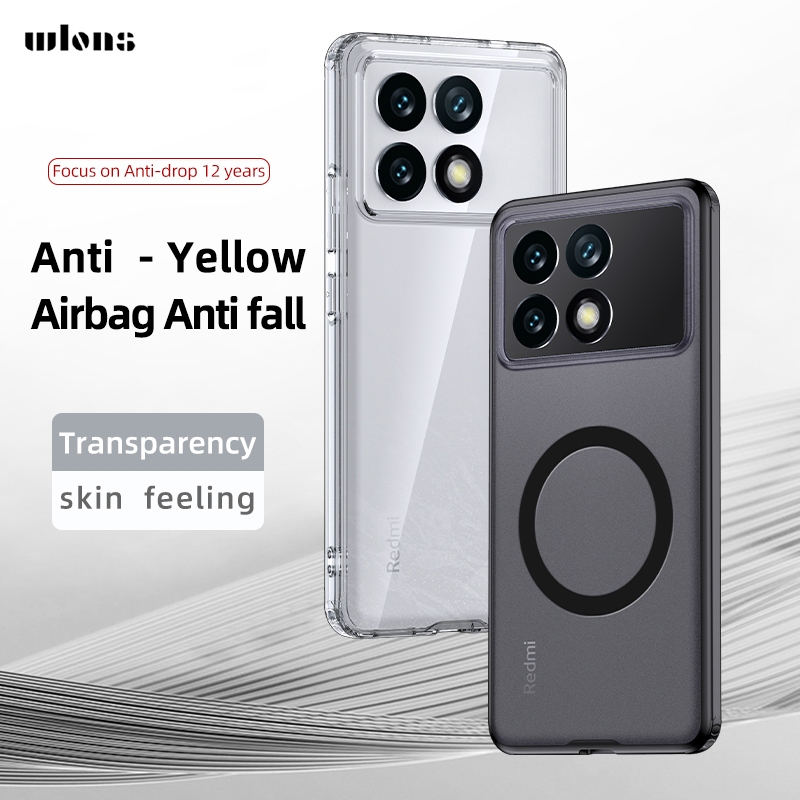 Wlons Built-in Magnetic Ring Shockproof Phone Case for Redmi K70 Pro K70Ultra K70E POCO X6 Pro F6 Pr