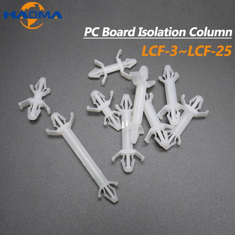 ไนลอนสีขาวพลาสติกย้อนกลับล็อค PCB บอร์ดแยกคอลัมน์สนับสนุนผู้ถือเสา Bushing Stand-off Spacer แผงวงจรว