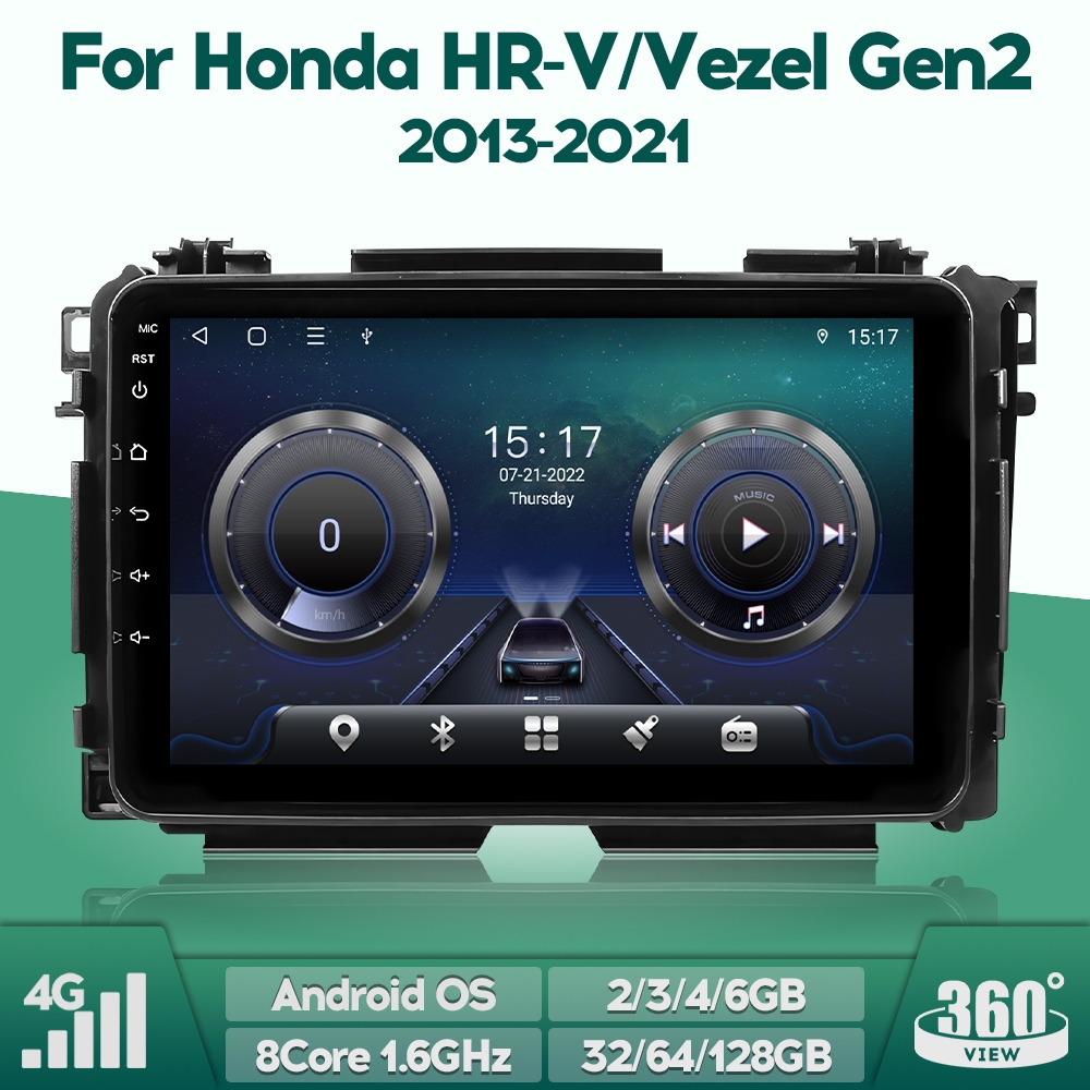 WeBetter TopNavi 9 นิ้ว 8Core IPS Full Touch Android รถวิทยุเครื่องเล่นสําหรับHonda HR-V hrv Vezel G