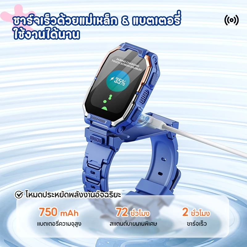 Kiumo สมาร์ทวอทช์เด็ก smartwatch  ภาษาไทย นาฬิกาโทรศัพท์เด็ก นาฬิกามัลติฟังก์ชั่น หมุนได้กันน้ำตำแหน่ง ของเล่นเด็ก ของขวัญสำหรับเด็ก นาฬิกาเด็ก นาฬิกาสมาร์ทวอทช์สำหรับนักเรียน ประกัน2ปี ของขวัญสำหรับเด็ก ของขวัญวันปัจฉิม ของเล่นเสริมพัฒนาการ thumbnail 9