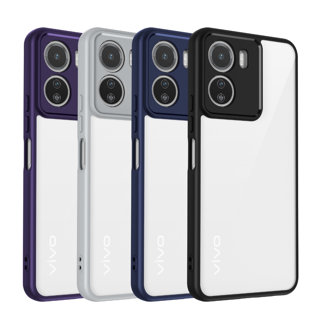 สําหรับ Vivo Y36 Y27s Y27 5G iqoo z7 z7x z9 z9x 5G อะคริลิคโปร่งใสเลนส์ป้องกัน Hard เคสโทรศัพท์