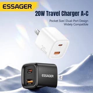 Essager USB C Charger 20W GaN Type C PD Fast Charging QC 3.0 Quick Chargers Wall Plug Adapter