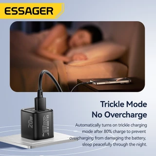 Essager USB C Charger 20W GaN Type C PD Fast Charging QC 3.0 Quick Chargers Wall Plug Adapter