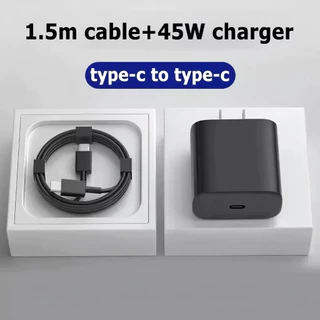 รับประกัน 12 เดือนชาร์จเร็วสุด ชุดชาร์จ 45w หัวชาร์จเร็ว USB-C to Type-C รองรับรุ่น S22 S23 S24