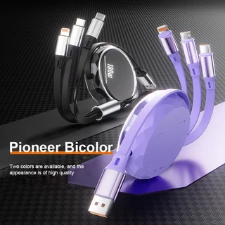 100W สายชาร์จเร็ว 3in1 มี2สี Set Charger สายชาร์จ100w usb cable TypeC ip