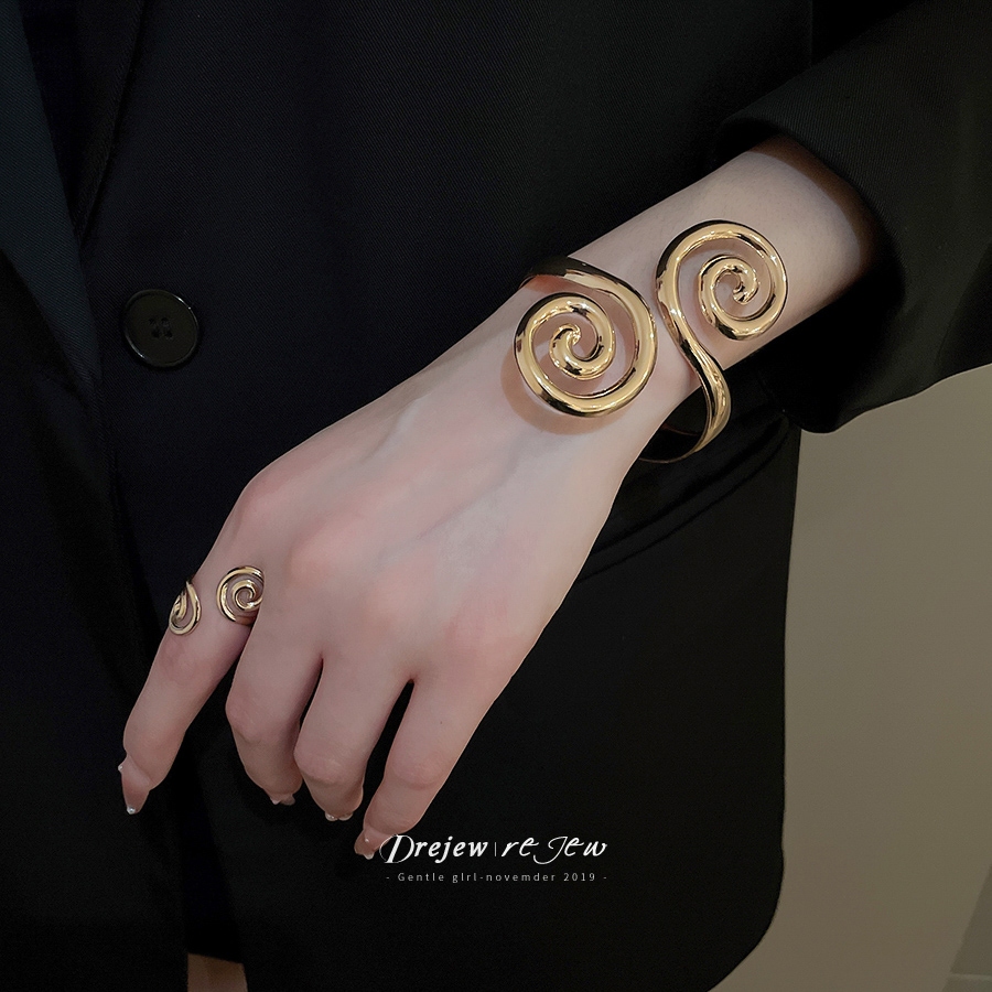 เดรช ยุโรปและอเมริกาโลหะเกลียวเปิดสร้อยข้อมือที่มีการออกแบ รูปที่ 6