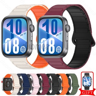 สายรัดข้อมือซิลิโคนสายคล้องสร้อยข้อมือสีคู่อุปกรณ์เสริมสําหรับ Huawei Watch Fit 5 4 3 / Huawei Watch Fit 5 4 Pro