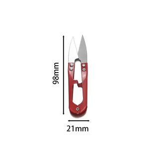 กรรไกรตัดด้าย 1 ชิ้น 21x98mm กรรไกรก้ามปูสุ่มสีสำหรับตัดเอ็นและไหมปัก งานฝีมือเครื่องประดับ DIY