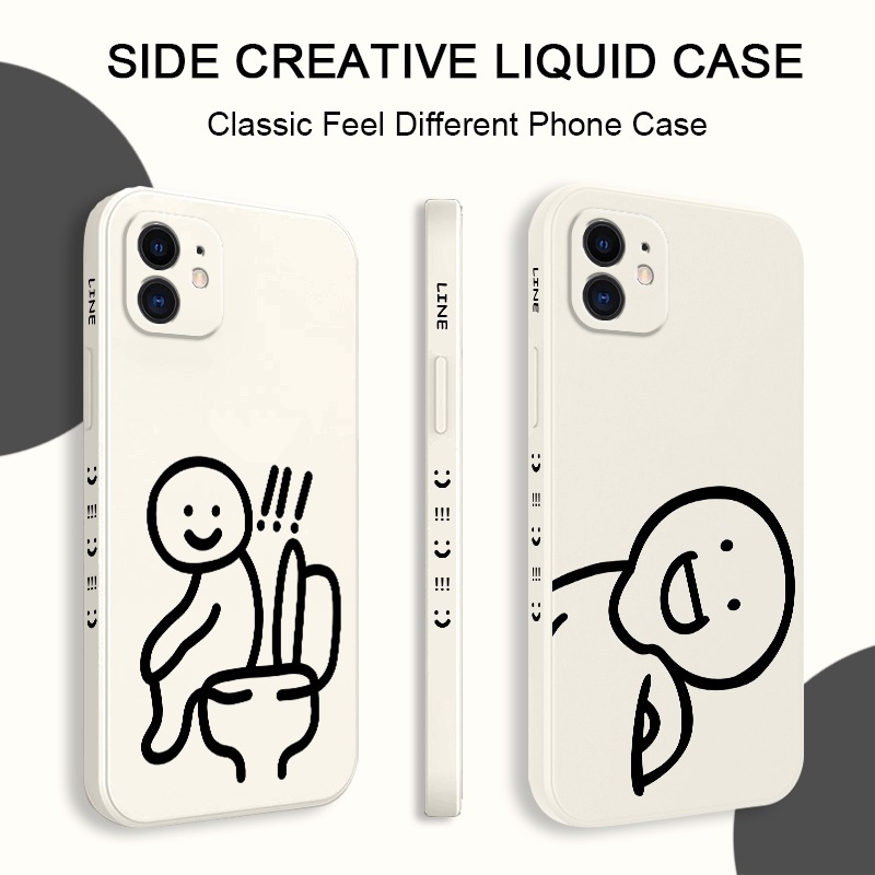 Funny Man เคสโทรศัพท์สําหรับ IPhone 15Pro 15 14 13 12 Pro Plus Max Mini 14ProMax 5G แฟชั่นฝาครอบการออกแบบสร้างสรรค์