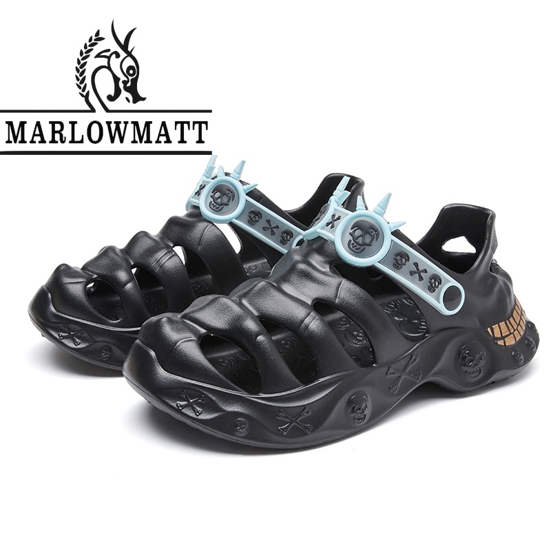 Marlowmatt รองเท้าแตะผู้ชายรองเท้าแตะกีฬา Leisure Seaside Beach กันน้ํา Anti-slip Soft Sole รองเท้าข