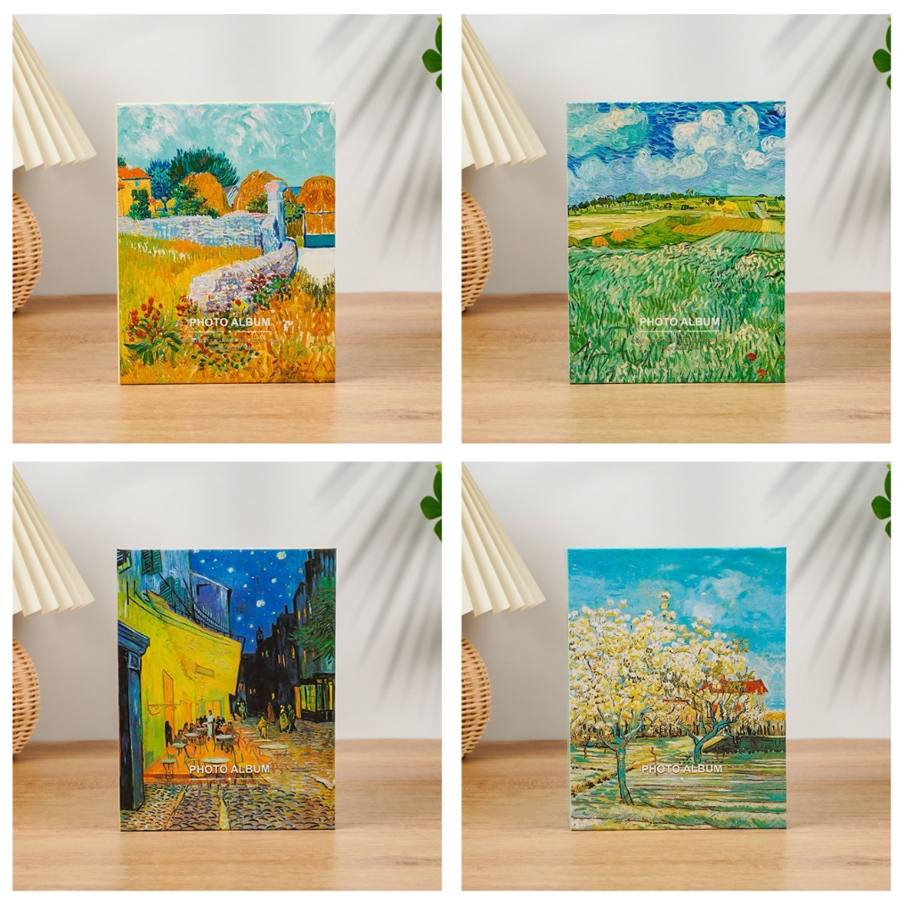 อัลบั้มภาพ 4R อัลบั้มภาพ หนังสือ 100 กระเป๋า 4x6 Photos Albumbook Pastoral ภาพวาดสีน้ํามันรูปแบบ