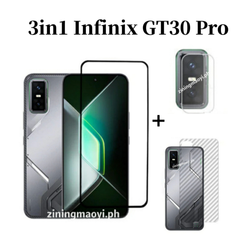 3in1 Infinix GT30Pro ฟิล์มกระจกนิรภัยสําหรับ Infinix GT20Pro GT30Pro GT10Pro เลนส์กล้องและตัวป้องกัน