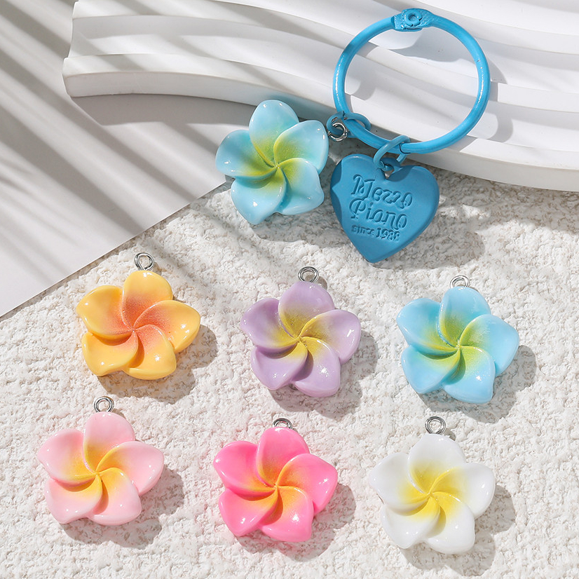 St.kunkka สไตล์ใหม่ขายร้อน 5 ชิ้นของขวัญนักเรียนเรซิ่นดอกไม้จี้ใช้สำหรับวัสดุทำมือ DIY