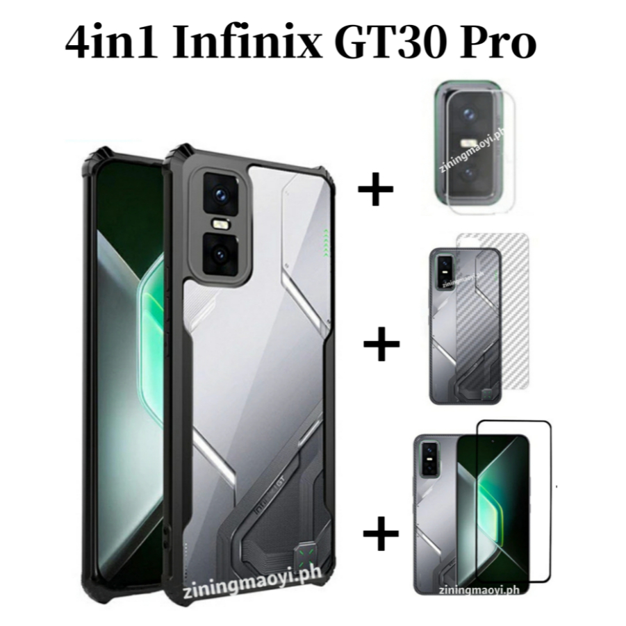 4in1 Infinix GT30Pro เคสโทรศัพท์มือถือป้องกันการล่มสลายสําหรับ Infinix GT20Pro GT30Pro GT10Pro ฟิล์ม
