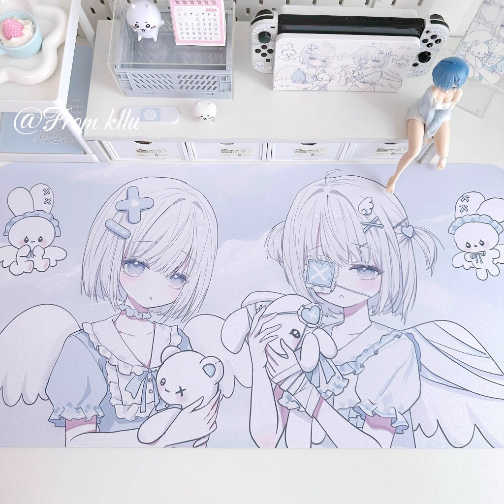 Kelu Original Aqua Dreamland Series หนัง pu ตารางภาพระบบ Aqua สองมิติกันน้ํา Anti-Slip สาว