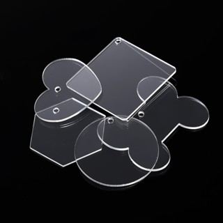 พวงกุญแจอะคริลิค  10 ชิ้น แบบการ์ดโบราณโปร่งใส สำหรับ DIY จี…