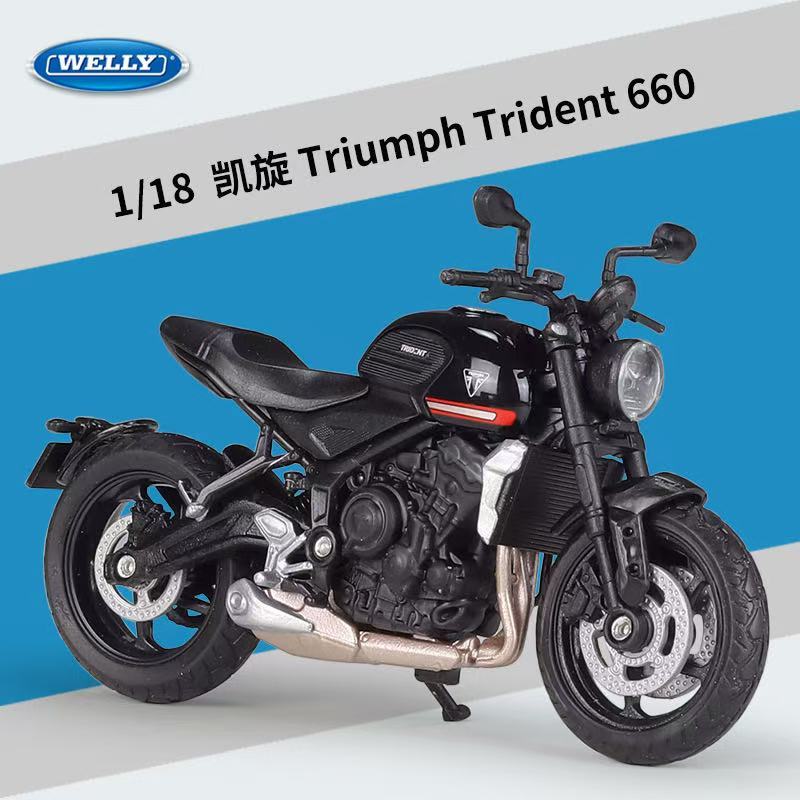 WELLY1: 18 Triumph Triumph Trident 660 จําลองโลหะผสมถนนรถจักรยานยนต์รุ่น