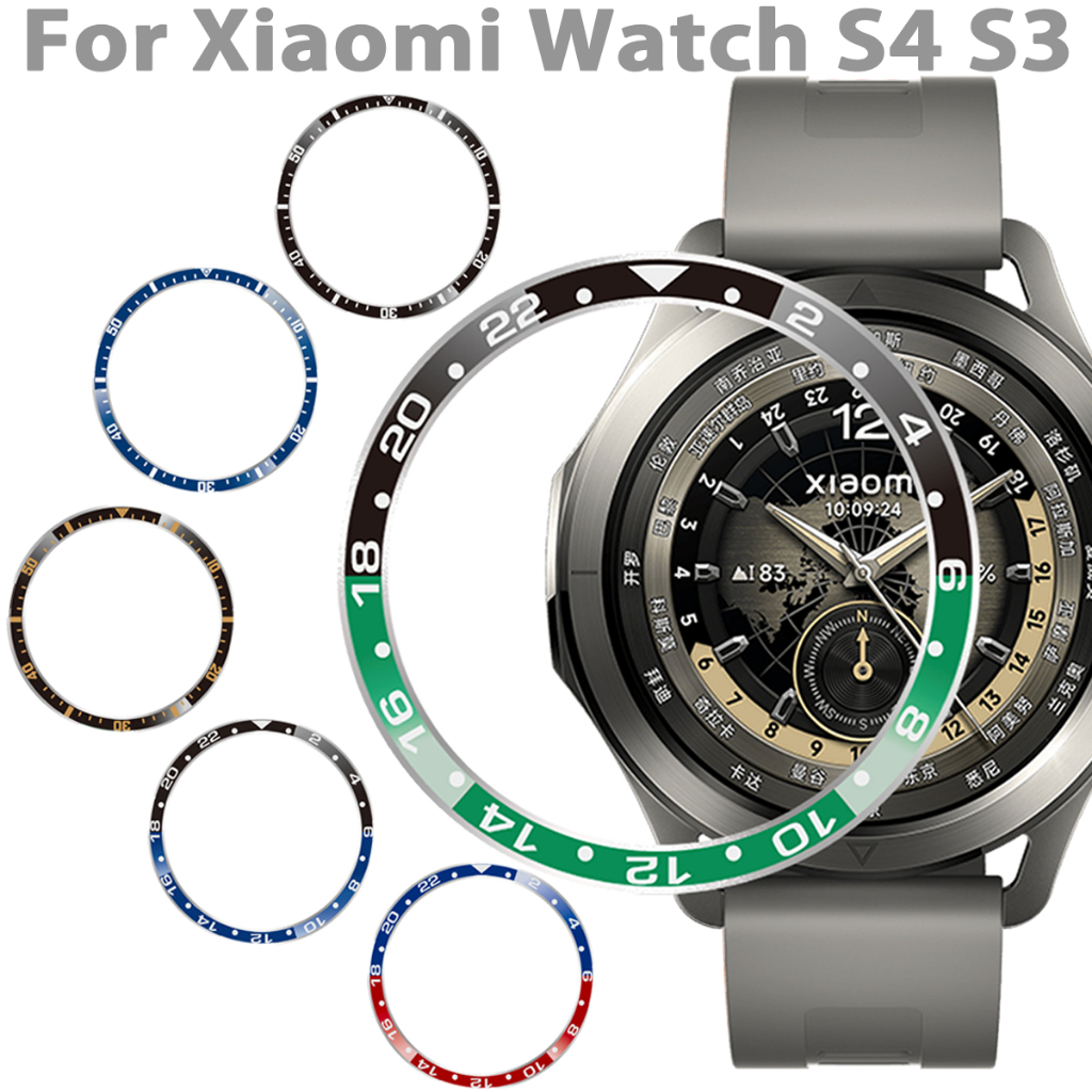 สแตนเลส Bezel สําหรับ Xiaomi นาฬิกา S4 S3 Bezel แหวนจัดแต่งทรงผมกรอบป้องกันกรณีอุปกรณ์เสริม