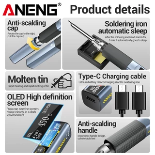 ANENG SL108 หัวแร้งไฟฟ้า 96W เครื่องมือปรับความร้อนอย่างรวดเร็วสําหรับช่างไฟฟ้าขายฤดูใบไม้ผลิ 2026