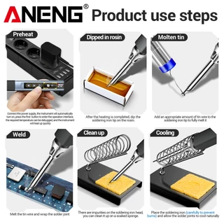 ANENG SL108 หัวแร้งไฟฟ้า 96W เครื่องมือปรับความร้อนอย่างรวดเร็วสําหรับช่างไฟฟ้าขายฤดูใบไม้ผลิ 2026
