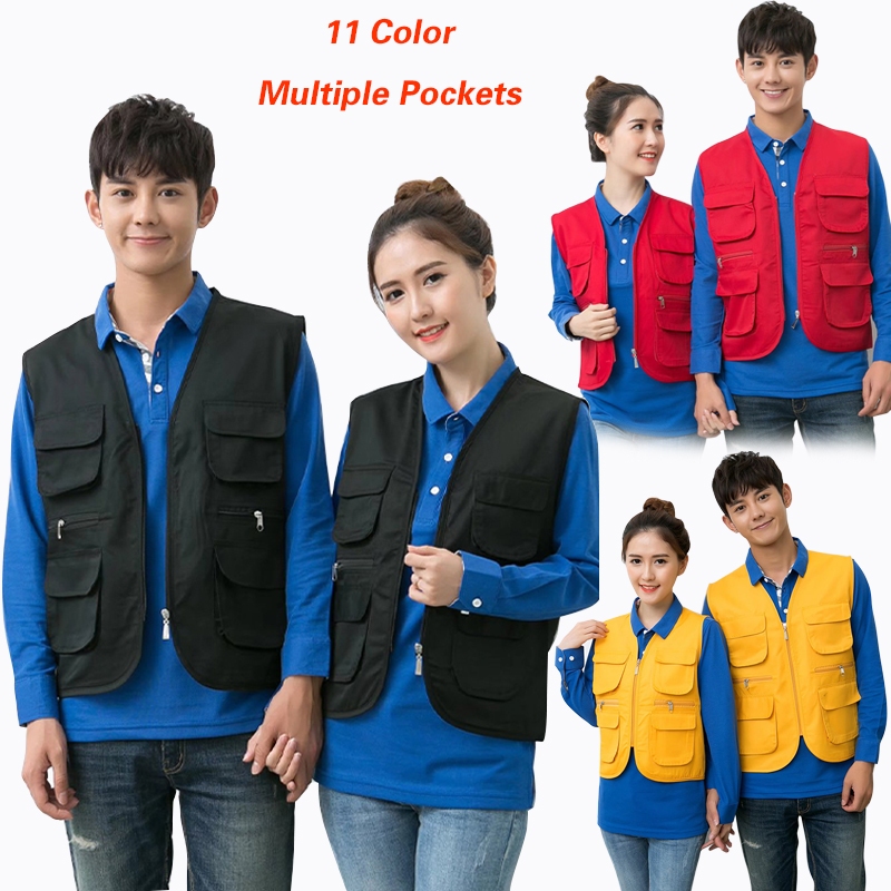 เสื้อกั๊กกลางแจ้งอเนกประสงค์ สำหรับผู้ชายและผู้หญิง ใช้ได้ในกิจกรรมผจญภัย ถ่ายภาพ และตกปลา