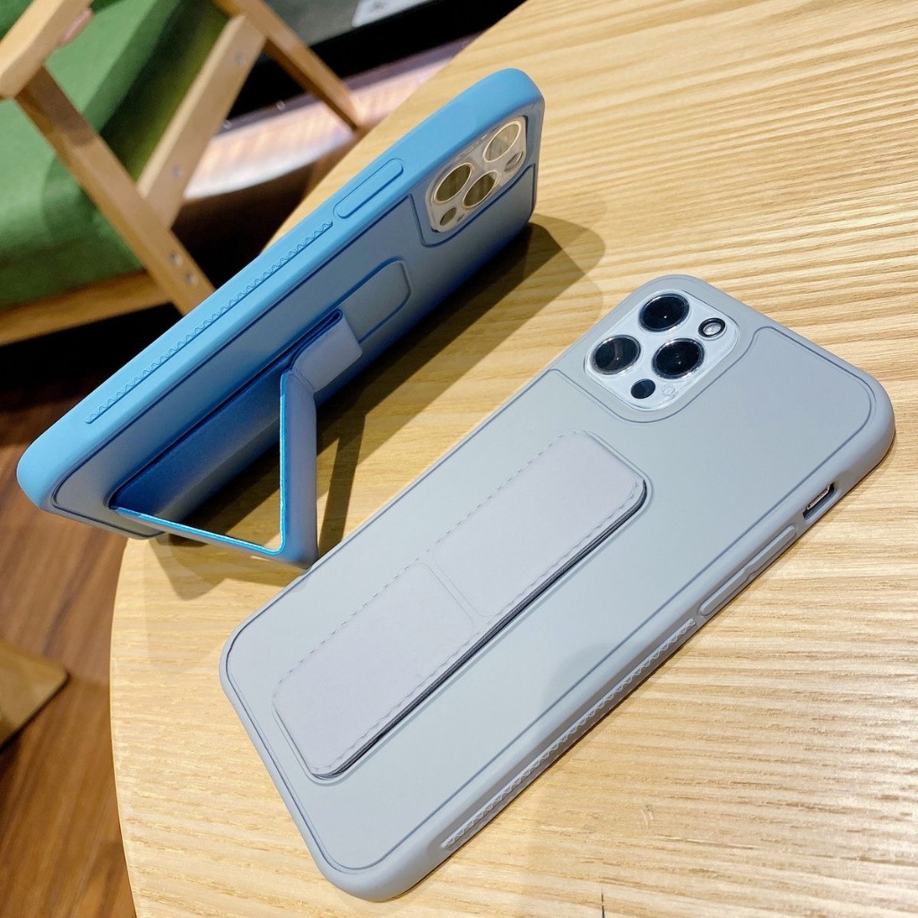 เคสโทรศัพท์ขาตั้งแบบพับได้สําหรับ 16 15 Pro 15 14 Pro Max 13 12 11 เคสโทรศัพท์แบบรวมทุกอย่าง TPU ป้องกันการตกกระแทกแบบนิ่ม