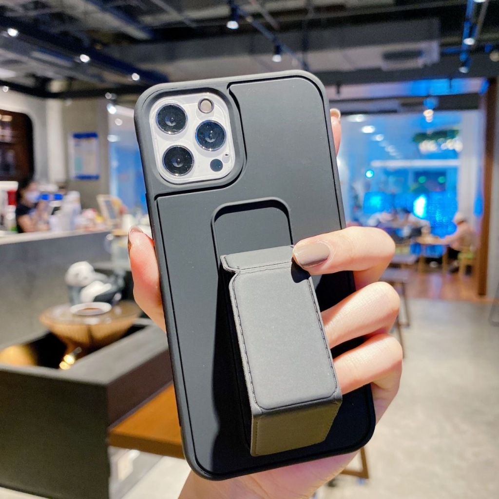 เคสโทรศัพท์ขาตั้งแบบพับได้สําหรับ 16 15 Pro 15 14 Pro Max 13 12 11 เคสโทรศัพท์แบบรวมทุกอย่าง TPU ป้องกันการตกกระแทกแบบนิ่ม - รูปที่ 5