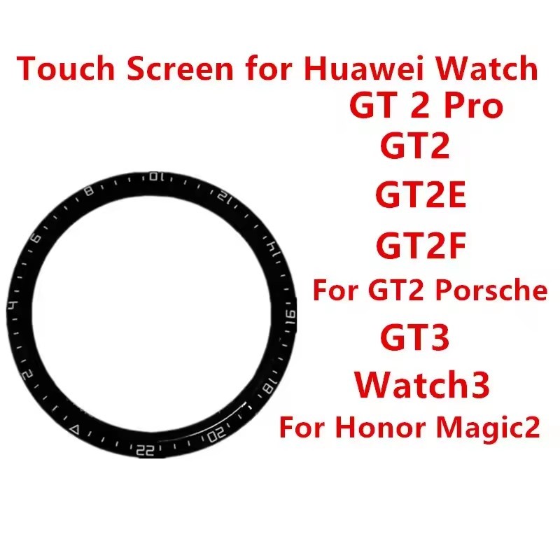 กระจกด้านหน้าสําหรับ HUAWEI GT3 GT2 GT 2 Pro EF นาฬิกา 3 Honor Magic 2 หน้าจอสัมผัสจอแสดงผล LCD แผงด้านนอกอะไหล่ซ่อม