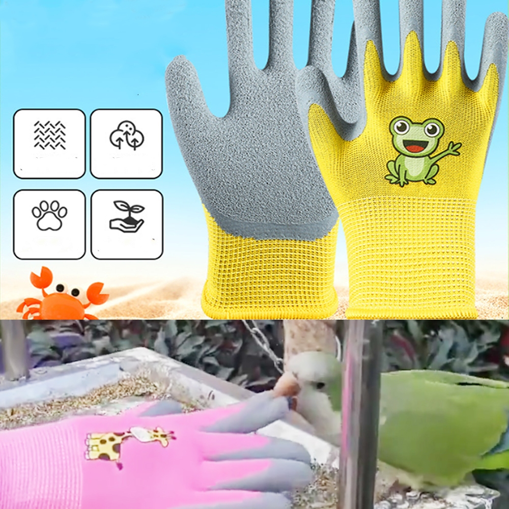 ถุงมือนกป้องกันการจิกและป้องกันการกัดถุงมือแมวและสุนัขถุงมือกลางแจ้งสําหรับเด็ก