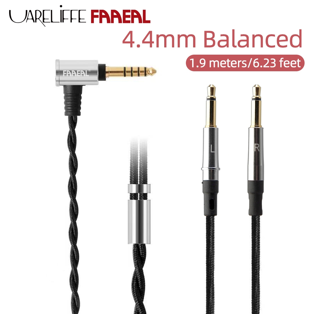 Uareliffe FAAEAL หูฟังอัพเกรดสาย 1.5 M/1.9 M Hifiman สาย 3.5/2.5/4.4 มม.ปลั๊ก Dual 3.5 มม.ชายสาย 5N OFC สายไฟสําหรับ HE400SE HE-350 HE1000