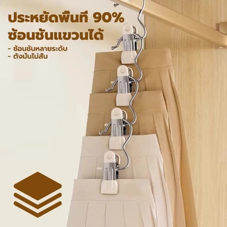 GREENIKA ปลีก/ส่ง 100อัน ที่หนีบผ้าสเตนเลส กันลื่น แบบพกพา สีสันสดใส คลิปเก็บเสื้อผ้า ประหยัดพื้นที่