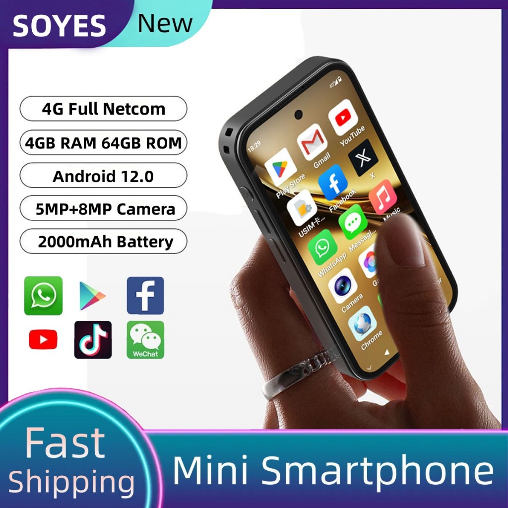 2025 ใหม่ Q333 Mini 4G สมาร์ทโฟน Android 12.0 Quad-core CPU 4GB RAM 64GB ROM 8MP กล้องหลัง Dual SIM หน่วยความจําขนาดใหญ่ 2000mAh อายุการใช้งานแบตเตอรี่ยาวนาน 3.97 นิ้วโทรศัพท์ขนาดเล็ก