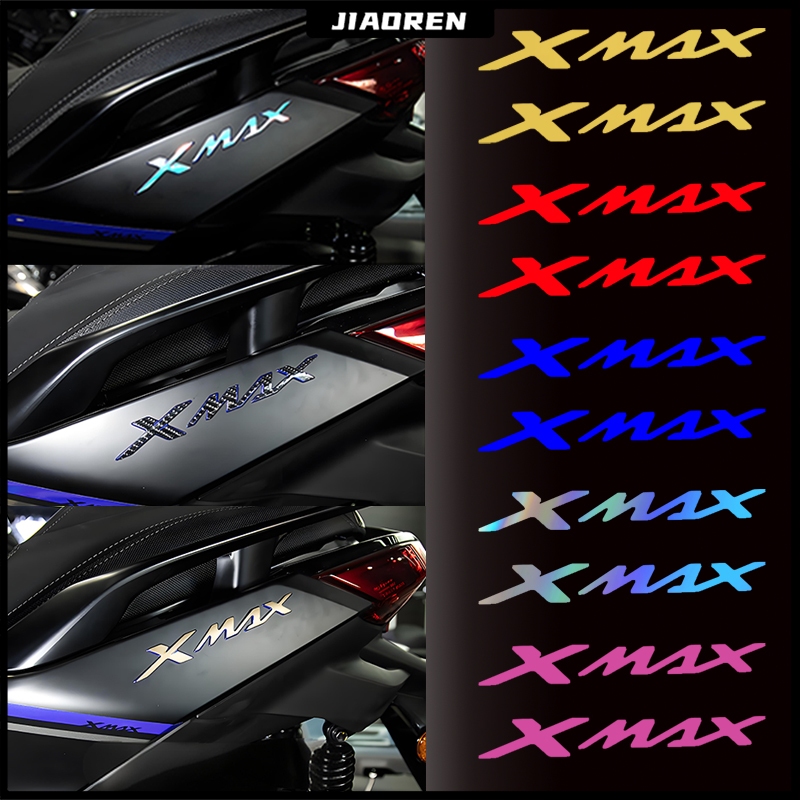 สติกเกอร์ แต่งอักษรโลโก้ xmax โฮโลแกรม สะท้อนแสง เรืองแสง ตกแต่ง มอเตอร์ไซค์ โลโก้