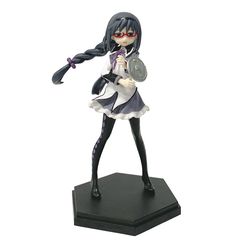 17 ซม.อะนิเมะ Puella Magi Madoka Magica รูป Akemi Homura Action Figural Pvc รุ่น Kawaii ตกแต่งตุ๊กตาของเล่นเด็กคริสต์มาสของขวัญ
