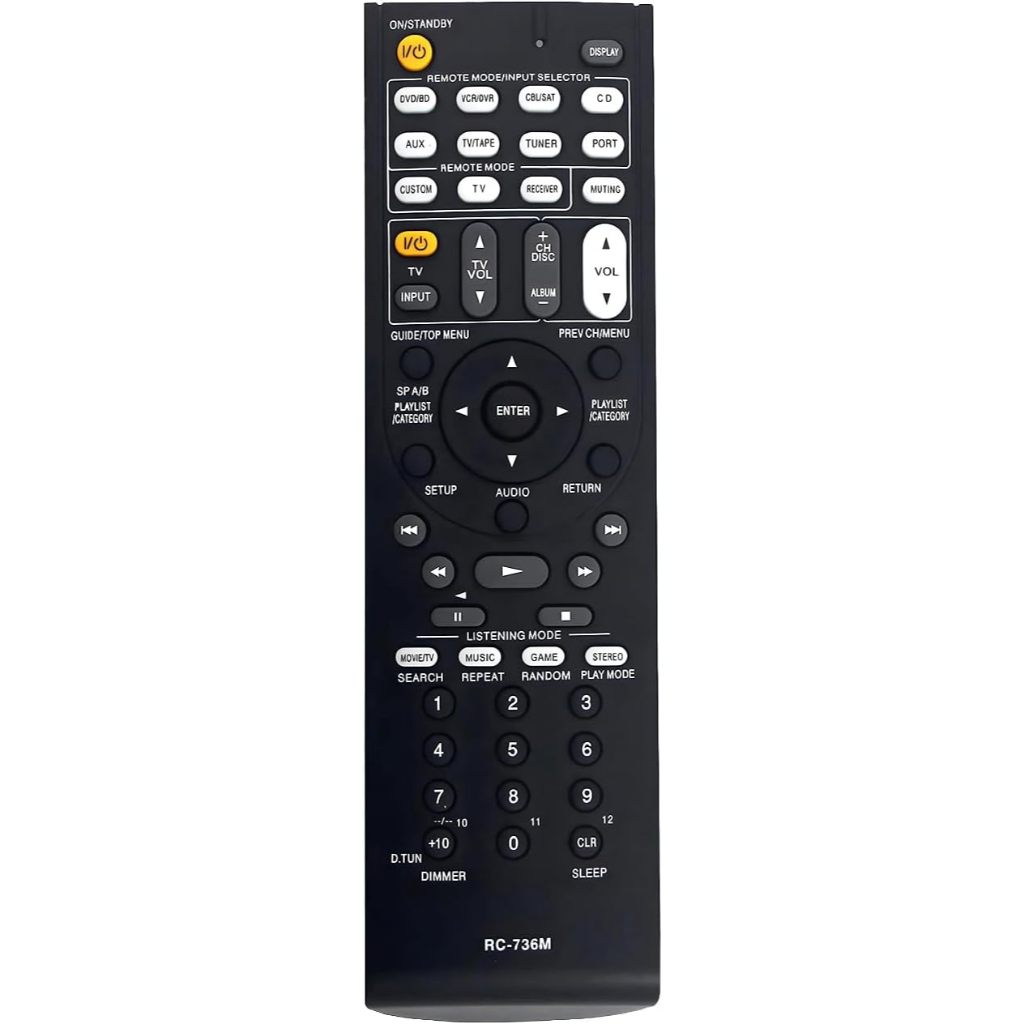 RC-736M รีโมททดแทนสําหรับ Onkyo AV Receiver HT-S6200 HTS5200B HT-S5200S SKF-570L UP-A1L SKR-570L SKB