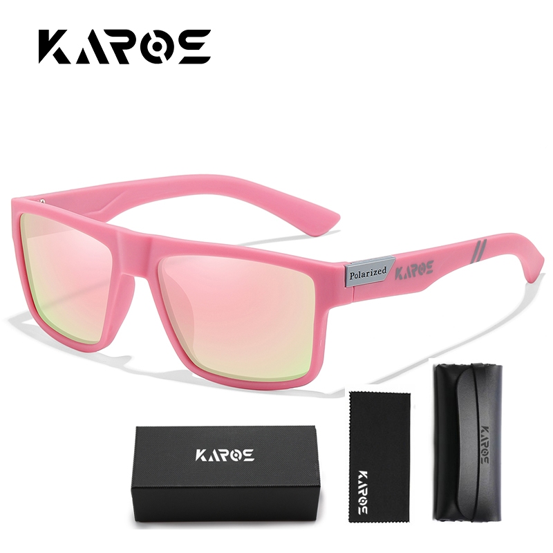 KAROS แว่นกันแดดรูปแบบโพลาไรซ์ ป้องกันแสงสะท้อน UV400 Unisex เหมาะสำหรับการใช้งานกลางแจ้งและตกปลา Travel Bivouac