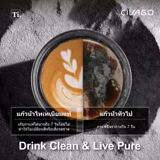 CIVAGO Ti（17oz/510ml）​แก้วเดินทางกาแฟไทเทเนียมบริสุทธิ์หรูหราพร้อมกล่องของขวัญผู้ชายและผู้หญิงถ้วยฉนวน