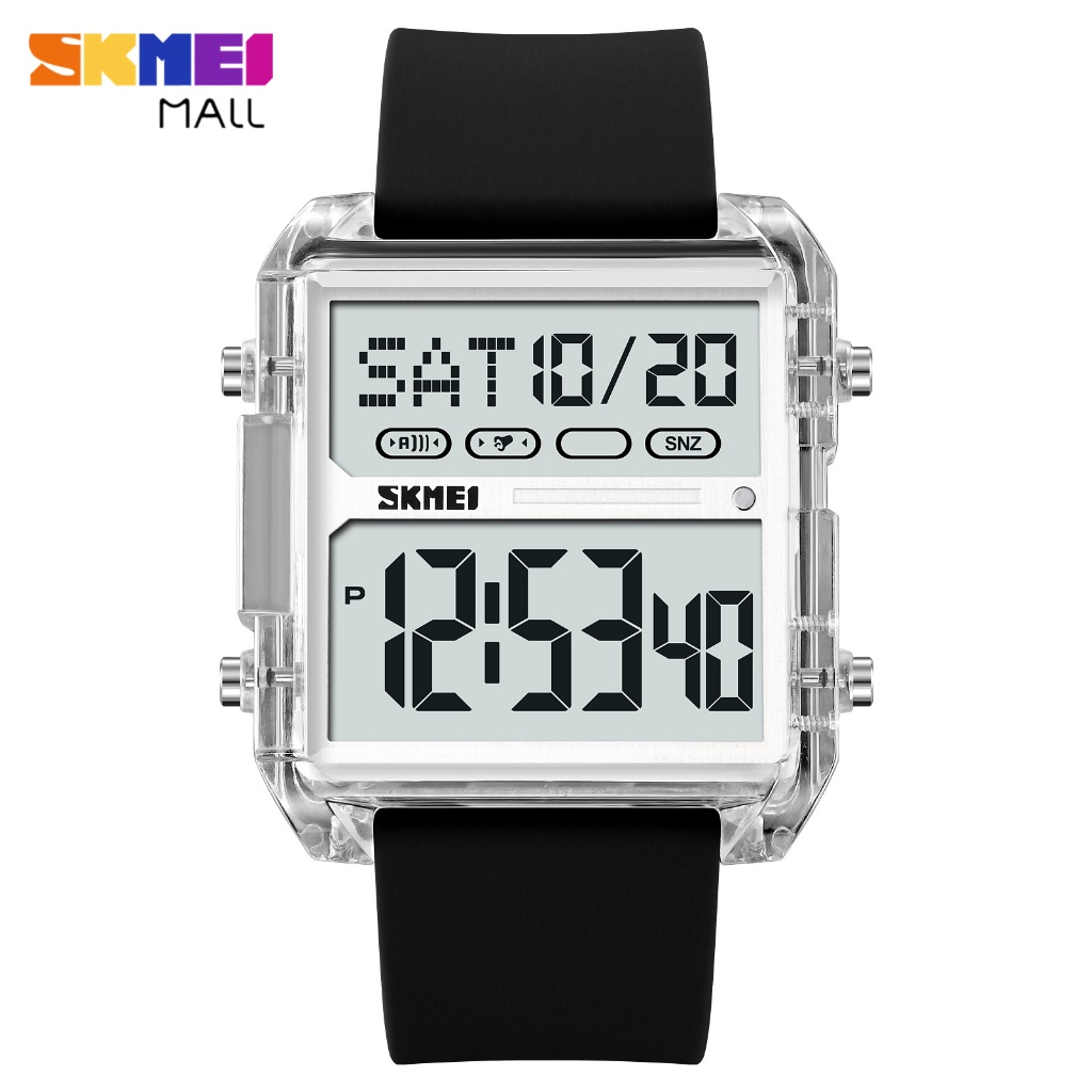 Skmei 2246 Men Sport Watch Dual Time Countdown 50M กันน ้ ํา 41.8 มม.นาฬิกา Dial