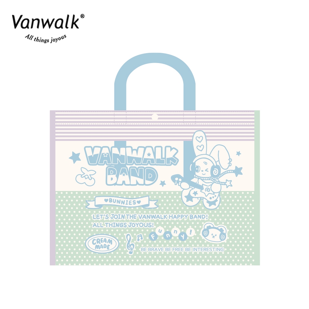 Vanwalk shopping bag กระเป๋าใส่กล่องของขวัญ กระเป๋าผ้า Happy Band Series C1322