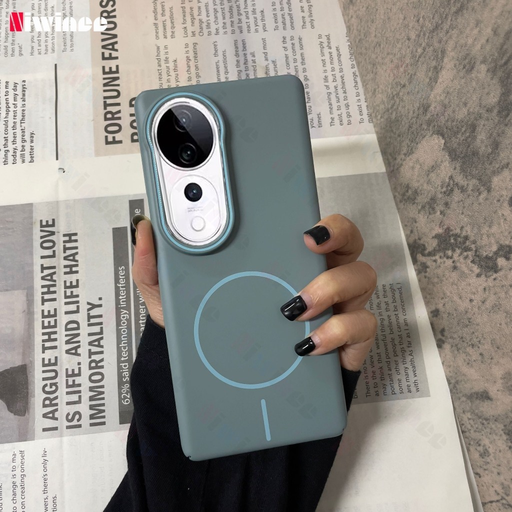 หรูหราMatteเคสโทรศัพท์แม่เหล็กสําหรับVIVO V60 V60 Lite V70 V70 FE V50 V50 Lite V40 V30 S18 V29 S17 V27 Pro 5GปลอกกันกระแทกPC HardปกหลังGM05
